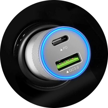 Dual Power Delivery and USB-C Charger with multiple ports for fast charging smartphones, tablets, and other devices