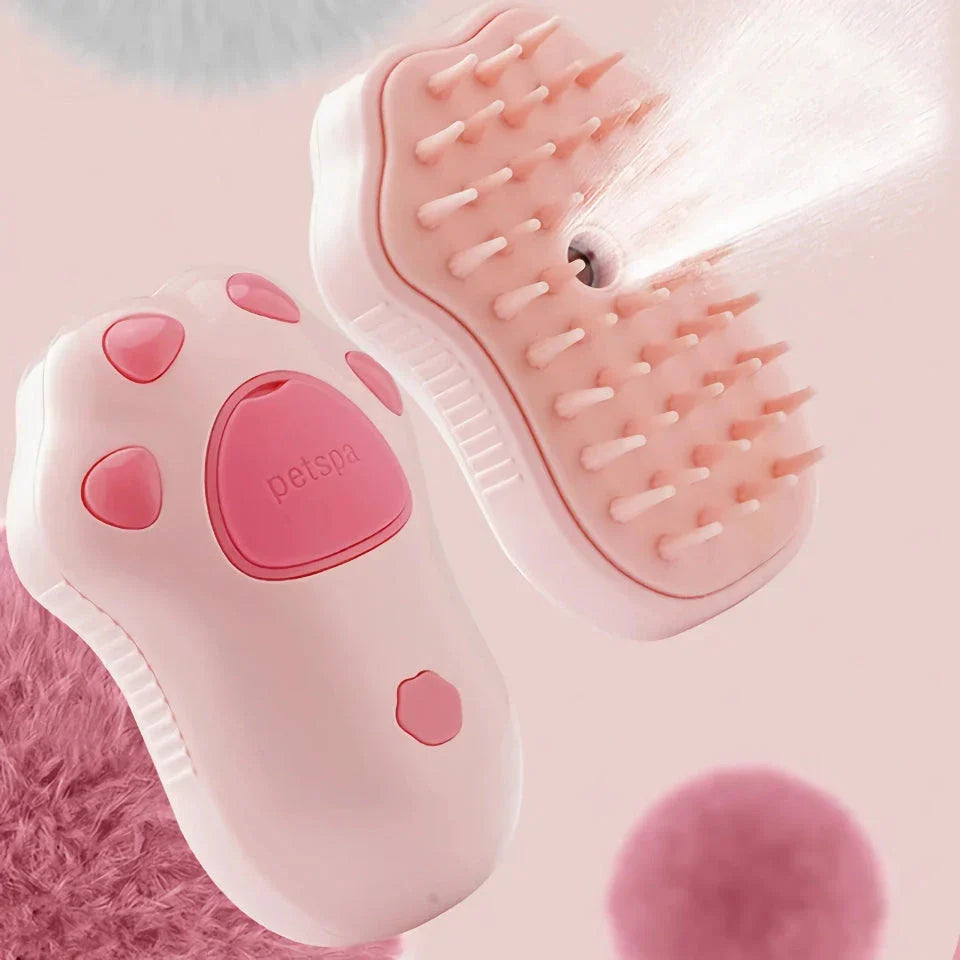 Premium 3-in-1 Electric Pet Grooming Brush with Soothing Steam for Healthy Coat and Reduced Shedding
