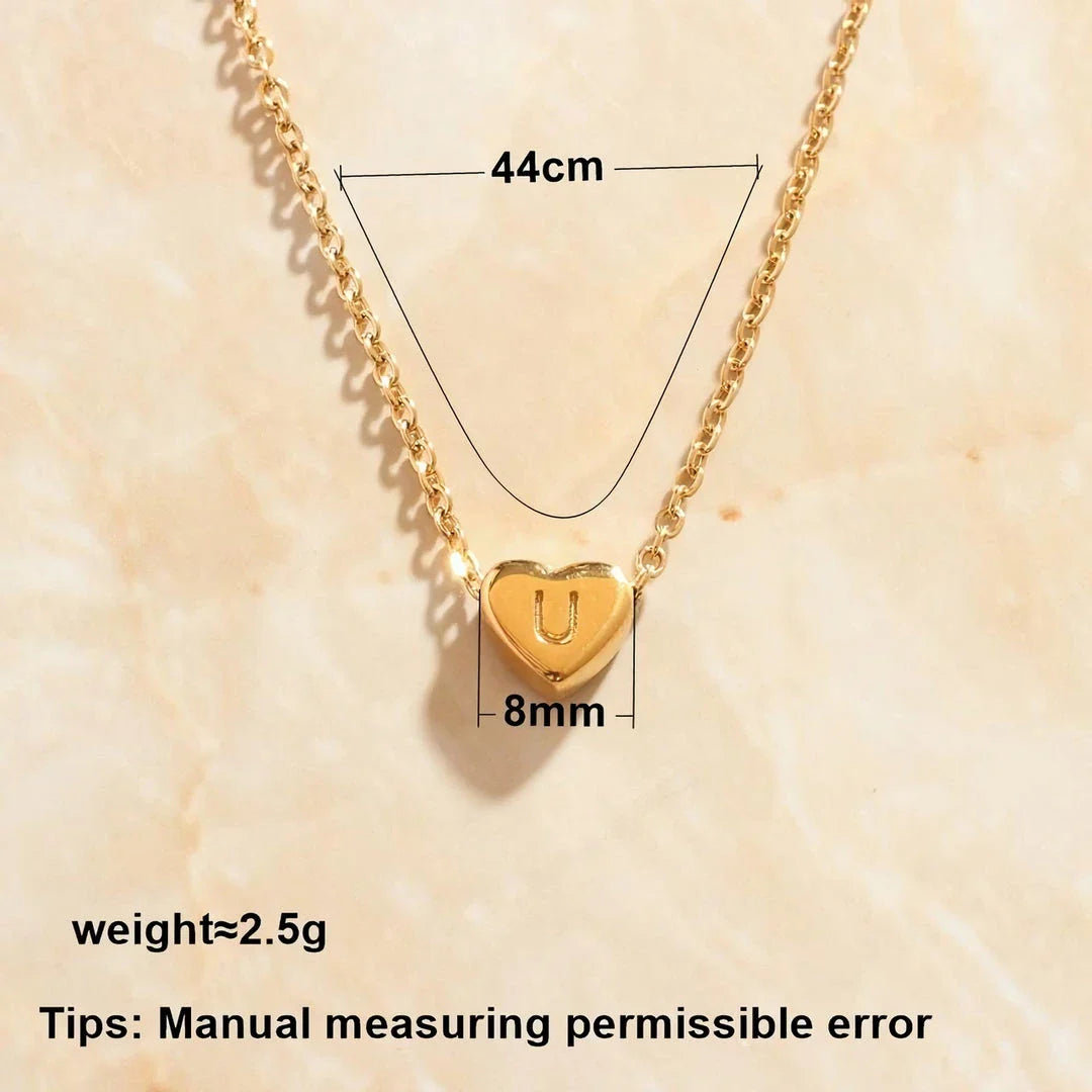 Captivating 18K gold plated love letter necklace with stainless steel construction and unique mood tracker functionality.