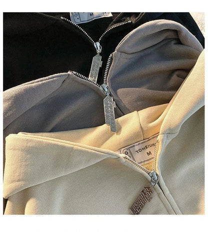Vintage-inspired American-made sweater cardigan in a relaxed, oversized fit with cozy cotton construction