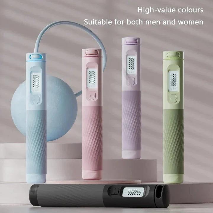 Trendha Cordless Jump Rope with Smart Fitness Tracking - Workout Companion with Digital Counter, Adjustable Intensity, and Quiet Design
