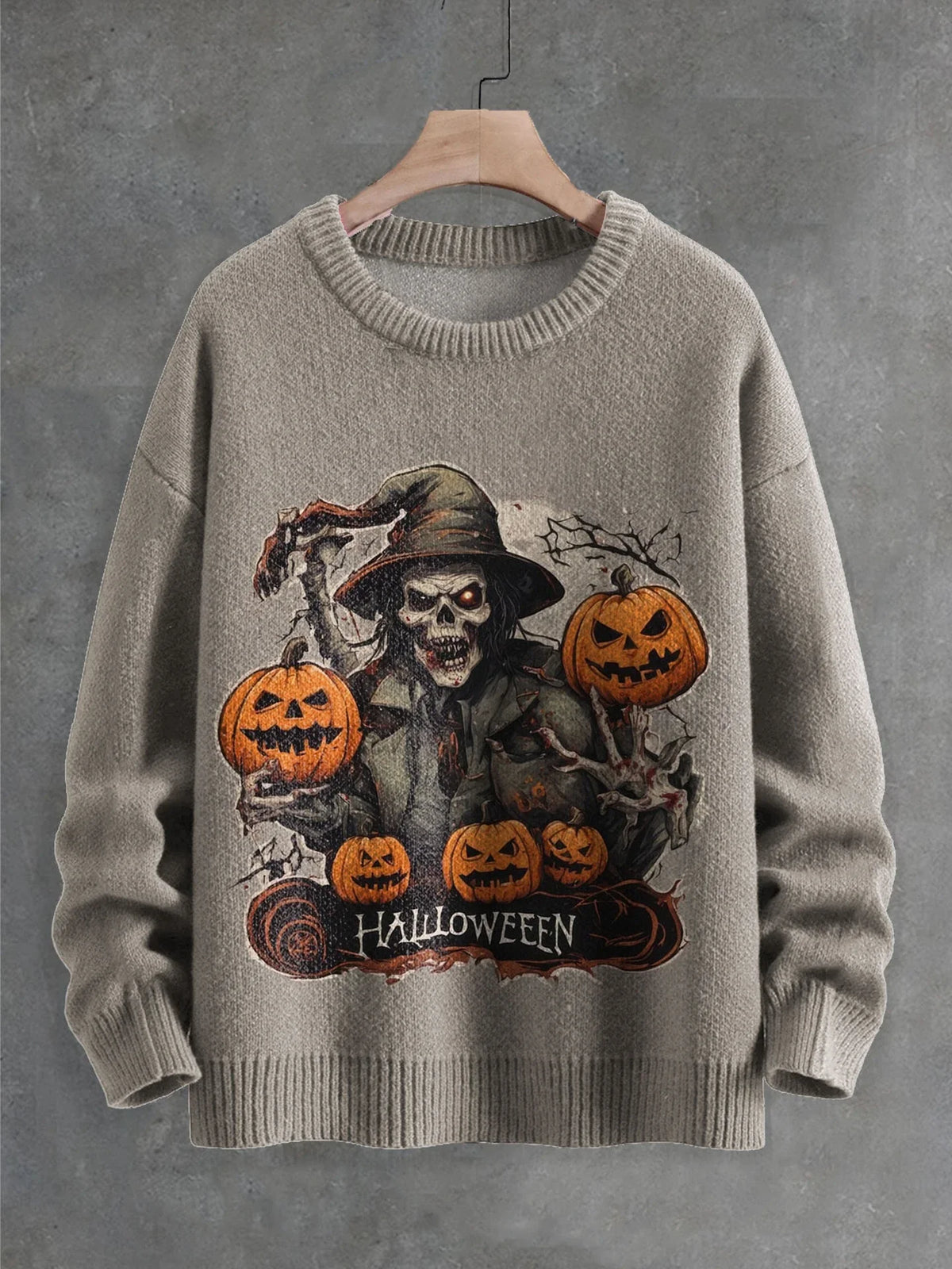 Ghostly Halloween sweater with playful ghost design, available in a variety of colors and sizes