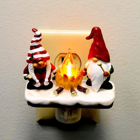 Cozy Christmas night lamp with warm, inviting glow and bonfire-inspired design