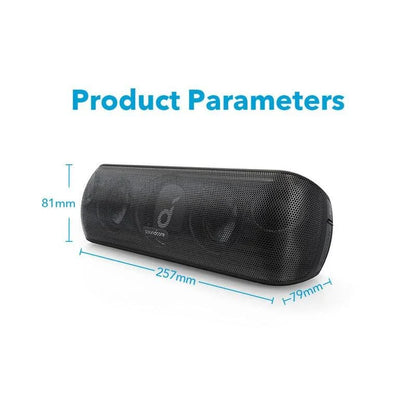 30W Hi-Res Motion+ Bluetooth Speaker with extended bass, treble, and wireless stereo pairing capabilities