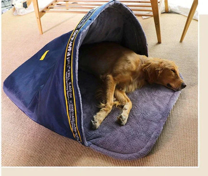 Cozy and Durable Waterproof Dog Bed with Plush Sleeping Surface in Multiple Sizes