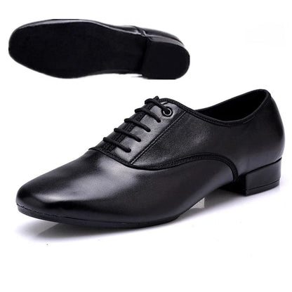 Premium microfiber leather dancing shoes with wear-resistant sole for optimal grip and comfort