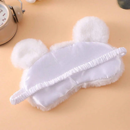 Soft, plush koala-themed sleep mask with adjustable strap for comfortable fit
