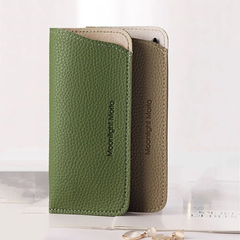 Stylish portable eyewear case in various colors, made of high-quality PU leather to protect glasses and sunglasses