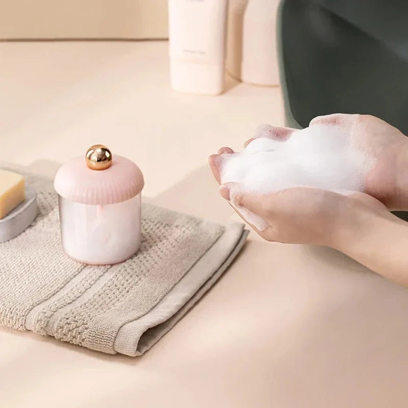 Portable Foam Maker: Effortlessly transforms cleansers into rich, velvety foam for a luxurious cleansing experience.