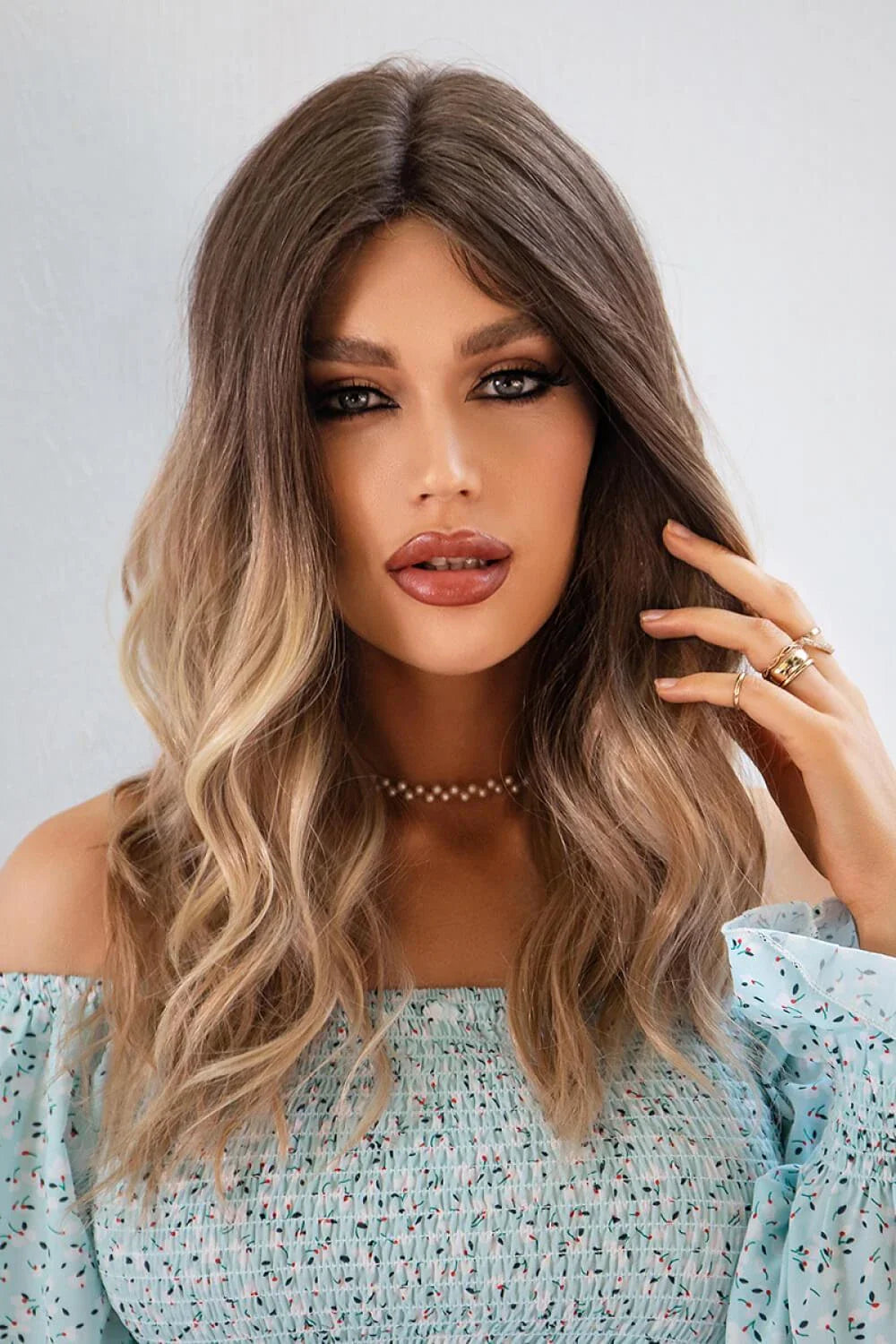 Premium 24-inch long wave lace front wig with 150% density, featuring a natural-looking lace front and elegant waves for a head-turning look.
