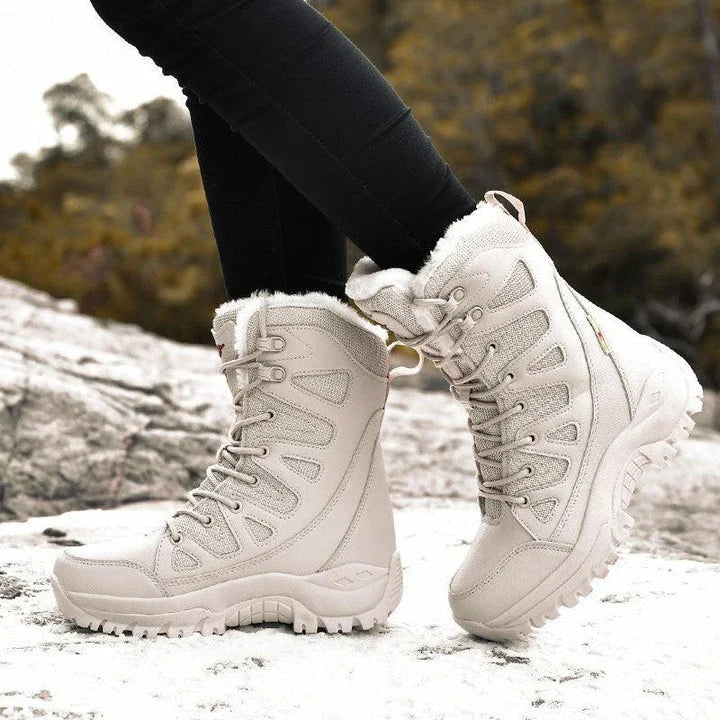 Durable and comfortable men's winter boots with breathable mesh uppers and sturdy rubber soles for reliable traction and support in snowy and icy conditions.