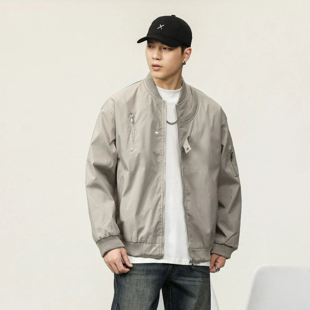 A versatile men's jumpsuit in a solid color design, made with premium polyester fabric for comfort and style.