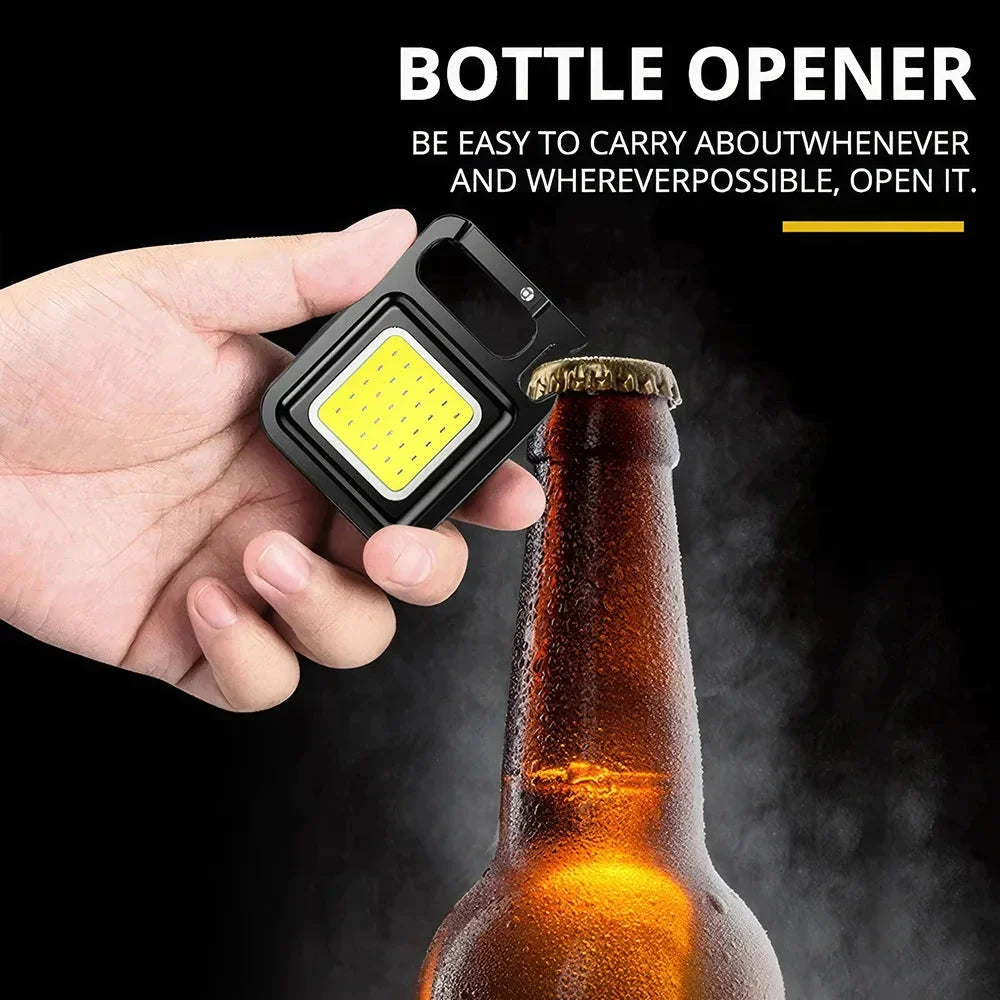 Compact and versatile USB rechargeable mini LED flashlight with multiple lighting modes and a multifunctional design for outdoor use