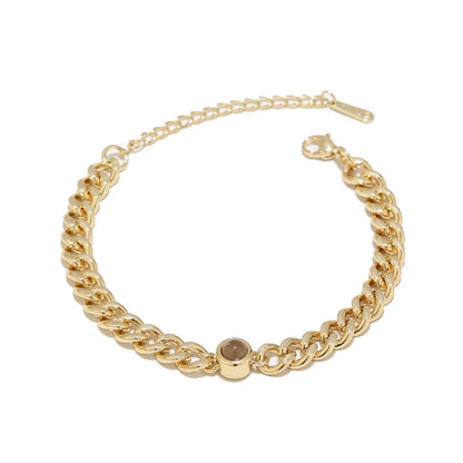 Multilingual 'I Love You' Cuban Hand Bracelet in various metallic finishes