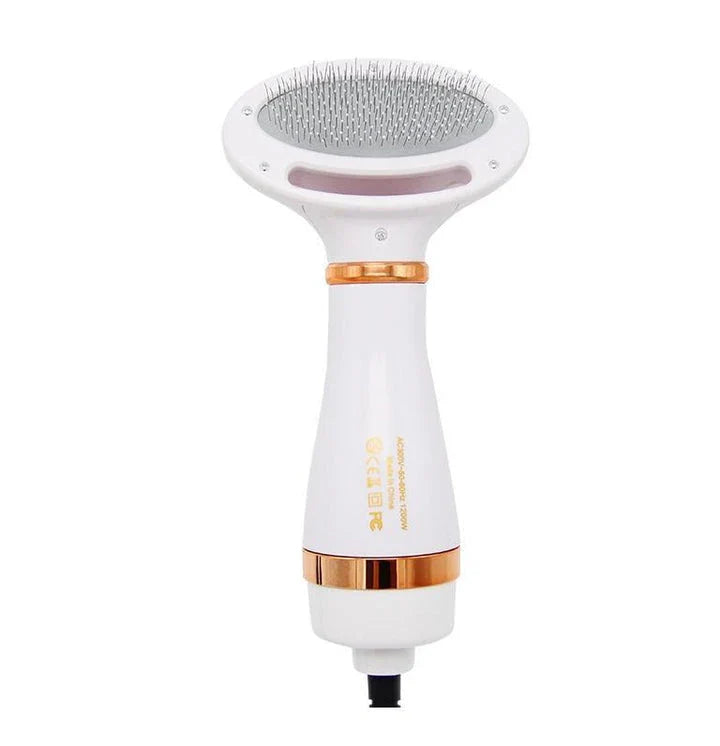 2-in-1 pet grooming brush with drying function, suitable for all dog and cat breeds