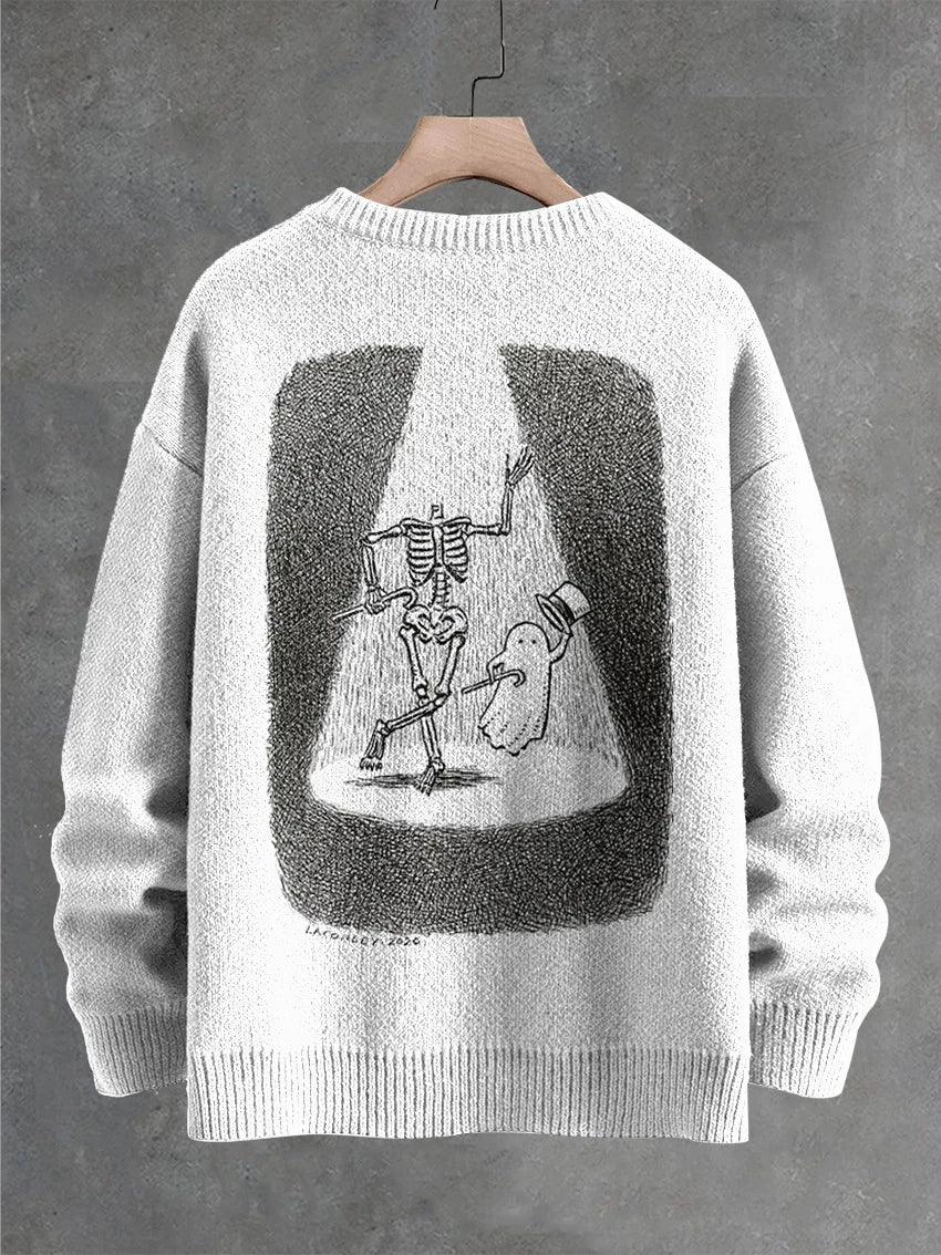 Ghostly Halloween sweater with playful ghost design, available in a variety of colors and sizes