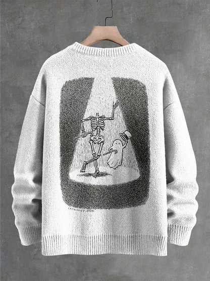 Ghostly Halloween sweater with playful ghost design, available in a variety of colors and sizes
