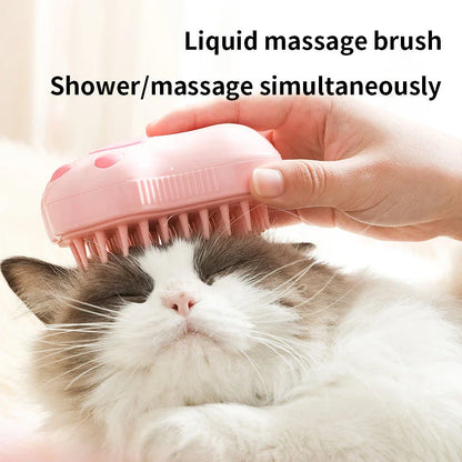 Premium 3-in-1 Electric Pet Grooming Brush with Soothing Steam for Healthy Coat and Reduced Shedding