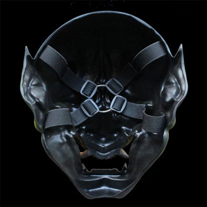 Handcrafted resin devil mask in vibrant colors for Halloween, prom, and special events
