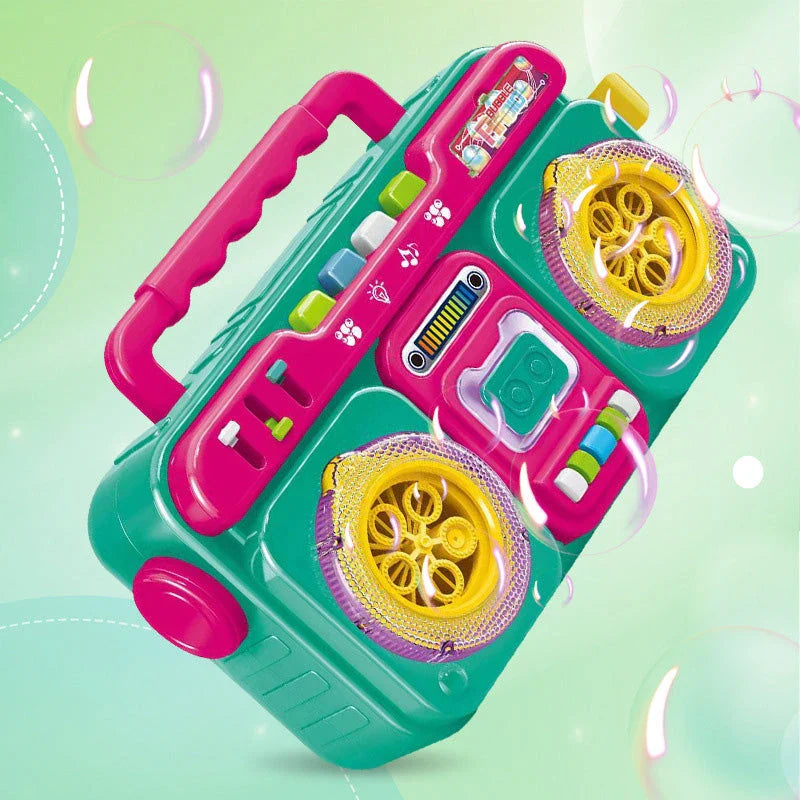 Automatic Electric Bubble Blaster Machine with Colorful Lights and Captivating Sound Effects for Indoor and Outdoor Fun