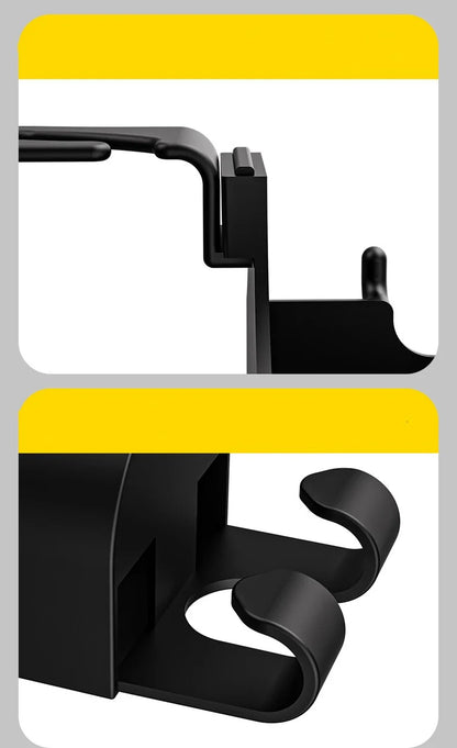 Multifunctional car seat hook with drink holder, black plastic car organizer accessory