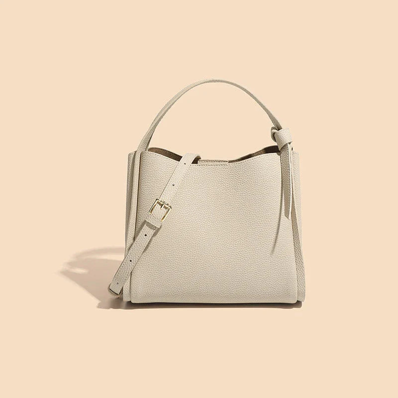 Trendha Soft Leather Shoulder Bag for Women in Gray with Complementary Stylish Scarf