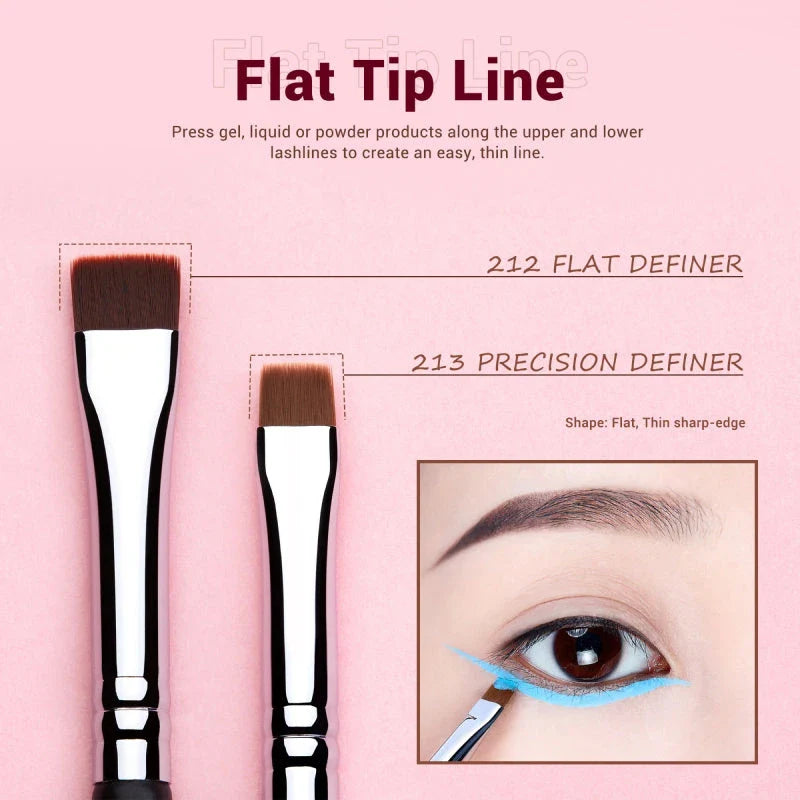 11-Piece Precision Eyeliner Brush Set with Diverse Brushes for Flawless Eye Makeup Application