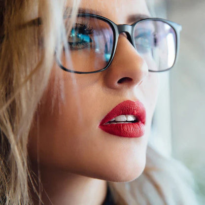 Premium Anti-Blue Light Gaming Glasses with sleek, modern frames and polycarbonate lenses that block up to 99% of harmful blue light