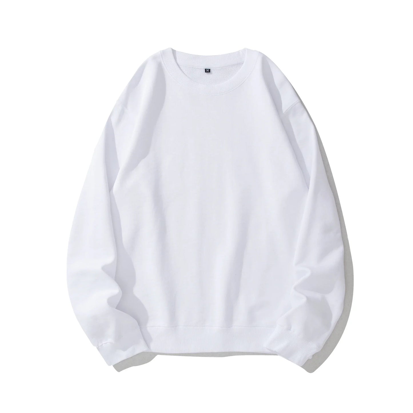 Cozy heavyweight round neck sweater in soft terry fabric, available in multiple colors