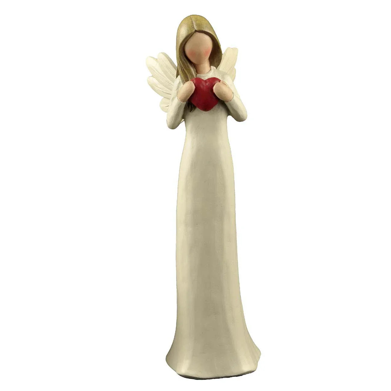 Elegant Guardian Angel Home Decor Accent made of premium synthetic resin, featuring an intricate angel design for a serene and tranquil presence.