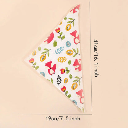 Fashionable cotton baby bandana bibs in various prints, with waterproof backing and adjustable design