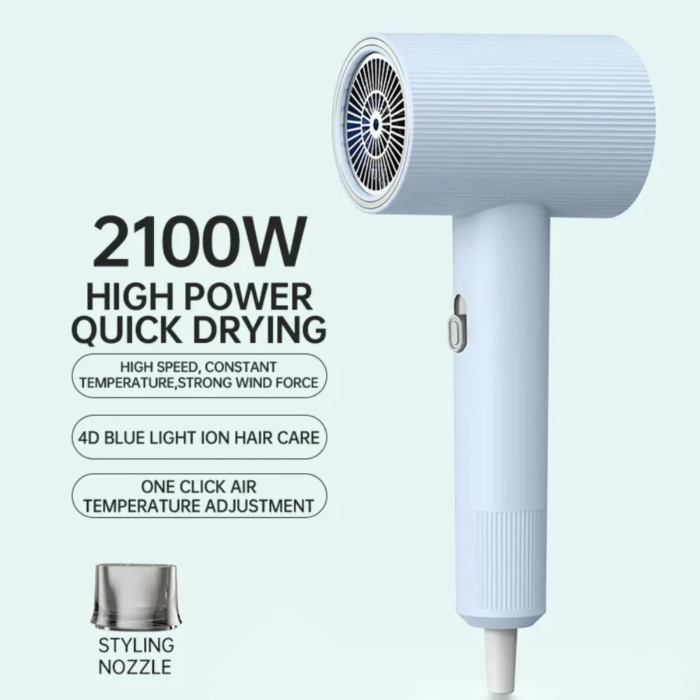 Powerful High-Speed Ionic Hair Dryer with Adjustable Settings for Frizz Control and Smooth, Shiny Hair