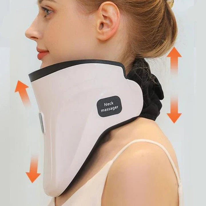 Electric air pressure neck massager with 3D wrapping design, air pressure massage, and constant temperature hot compress