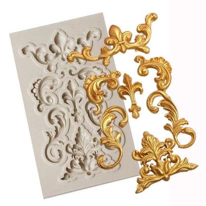 Elegant silicone mold for creating beautiful cake border decorations