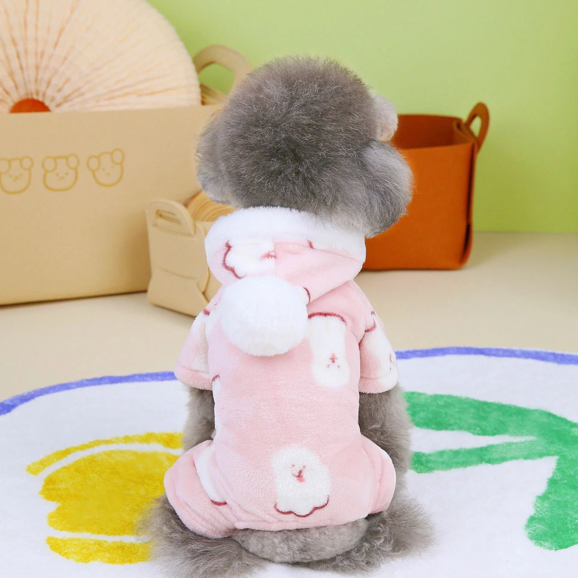 Soft, velvety coral dog puffa jackets in a variety of colors to keep your pet warm and stylish