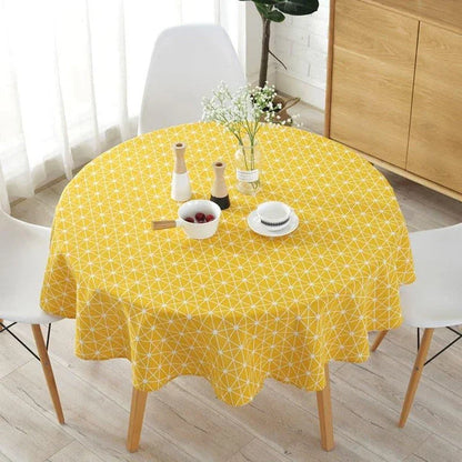 A beautiful cotton and linen Nordic-inspired decorative tablecloth in various sizes, perfect for elevating your dining experience.