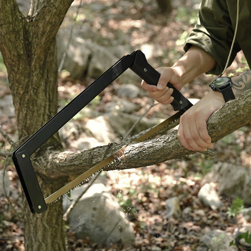 A durable 21-inch folding hand saw with a high-quality steel blade and ergonomic nylon-covered handle for comfortable outdoor use.