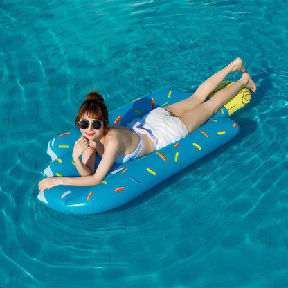Deluxe Ice Cream-Inspired Inflatable Swim Float for Relaxing Pool and Beach Days