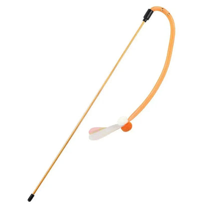 Interactive cat toy with butterfly, bell, and wool ball design for engaging playtime