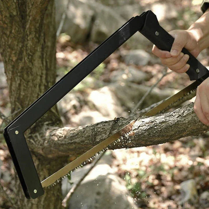 A durable 21-inch folding hand saw with a high-quality steel blade and ergonomic nylon-covered handle for comfortable outdoor use.