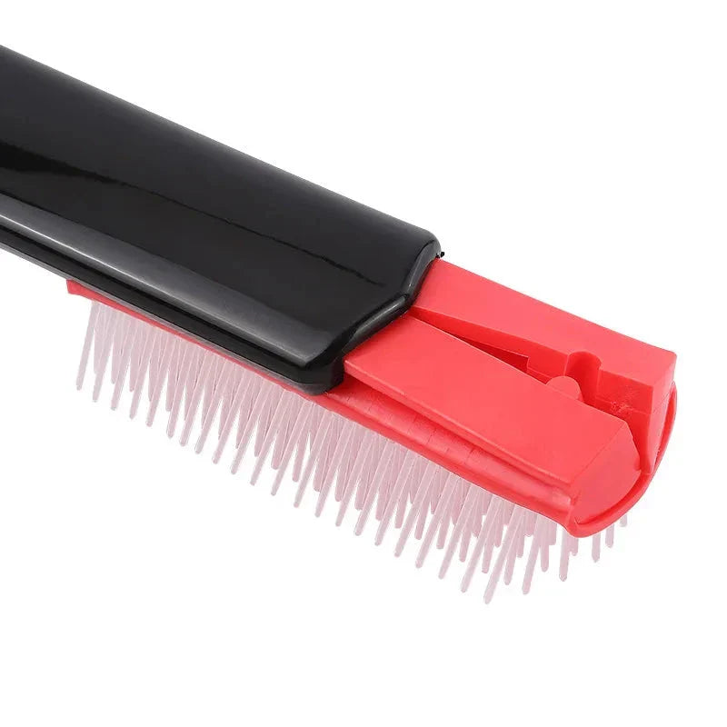 9-Row Detangling Hair Brush with Scalp Massager, Suitable for Straight, Curly, and Wavy Hair Types