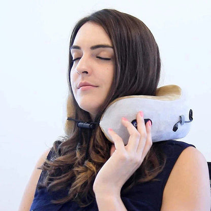 Ergonomic electric neck and shoulder massager with U-shaped design and adjustable massage settings