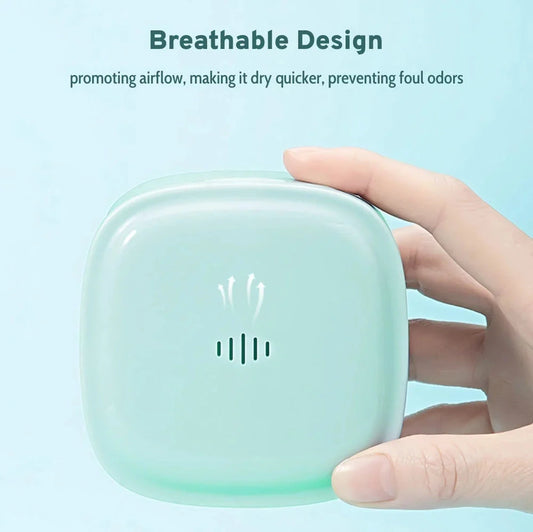 Magnetic Buckle Denture Care Box in Light Purple, a portable and durable storage solution for dental appliances and other items