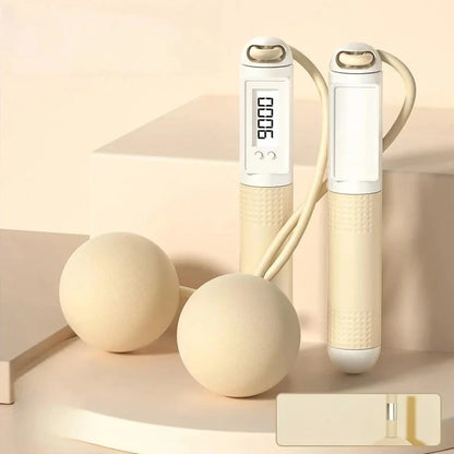 Trendha Cordless Jump Rope with Smart Fitness Tracking - Workout Companion with Digital Counter, Adjustable Intensity, and Quiet Design