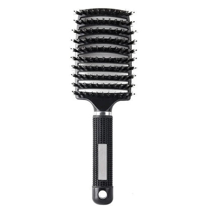 Curved Bristle Massage Comb for Detangling, Scalp Stimulation, and Healthy Hair Growth