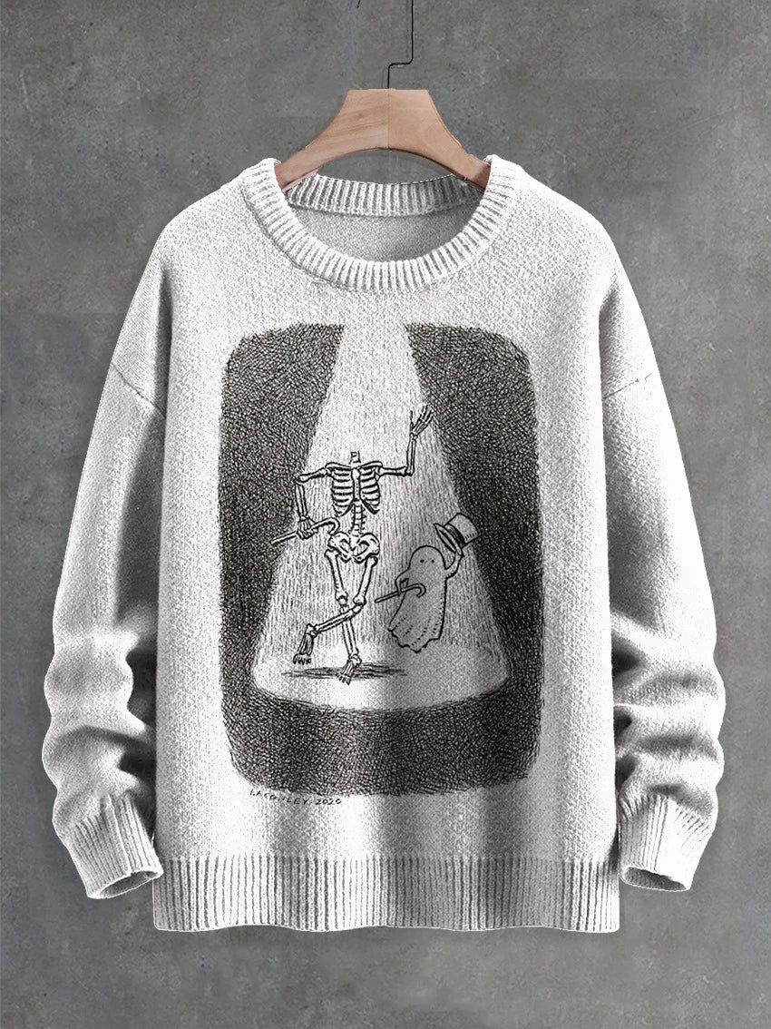 Ghostly Halloween sweater with playful ghost design, available in a variety of colors and sizes