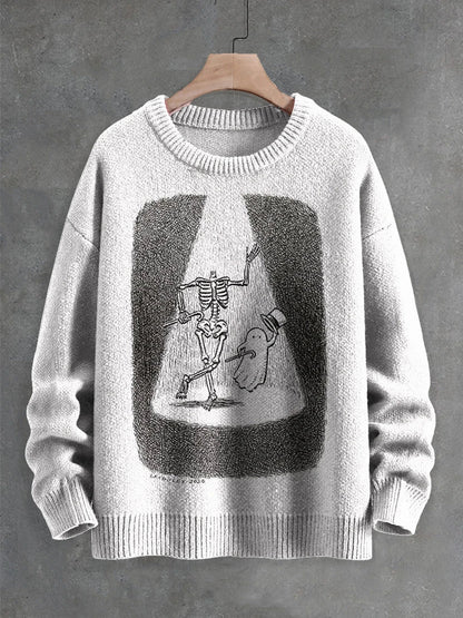 Ghostly Halloween sweater with playful ghost design, available in a variety of colors and sizes