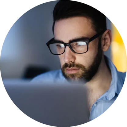 Premium Anti-Blue Light Gaming Glasses with sleek, modern frames and polycarbonate lenses that block up to 99% of harmful blue light