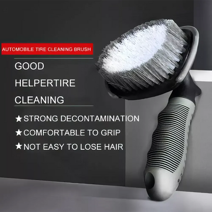 Effortless tire cleaning solution with Car Wheel Brush's unique L-shaped design, anti-slip handle, and convenient storage for a pristine car appearance.
