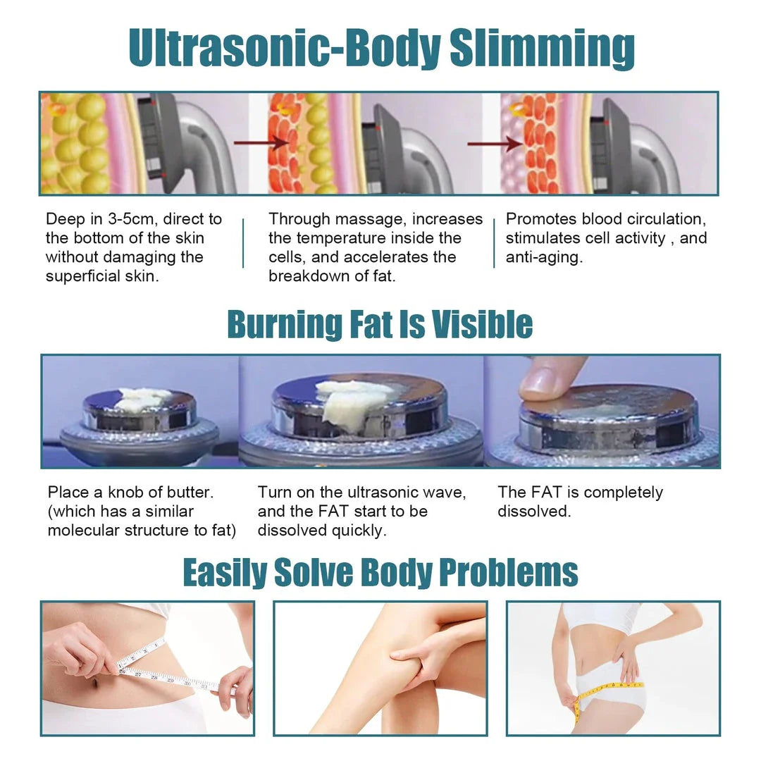 Ultrasonic EMS Infrared Body Shaper and Facial Lifter - Comprehensive Beauty Device for Skin Tightening, Muscle Toning, and Facial Lifting